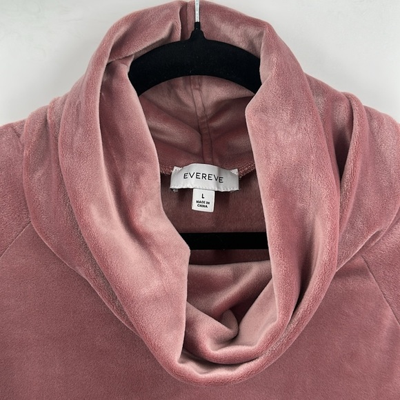 Evereve Milo Cozy Funnel Pullover Pink Large - Picture 5 of 8